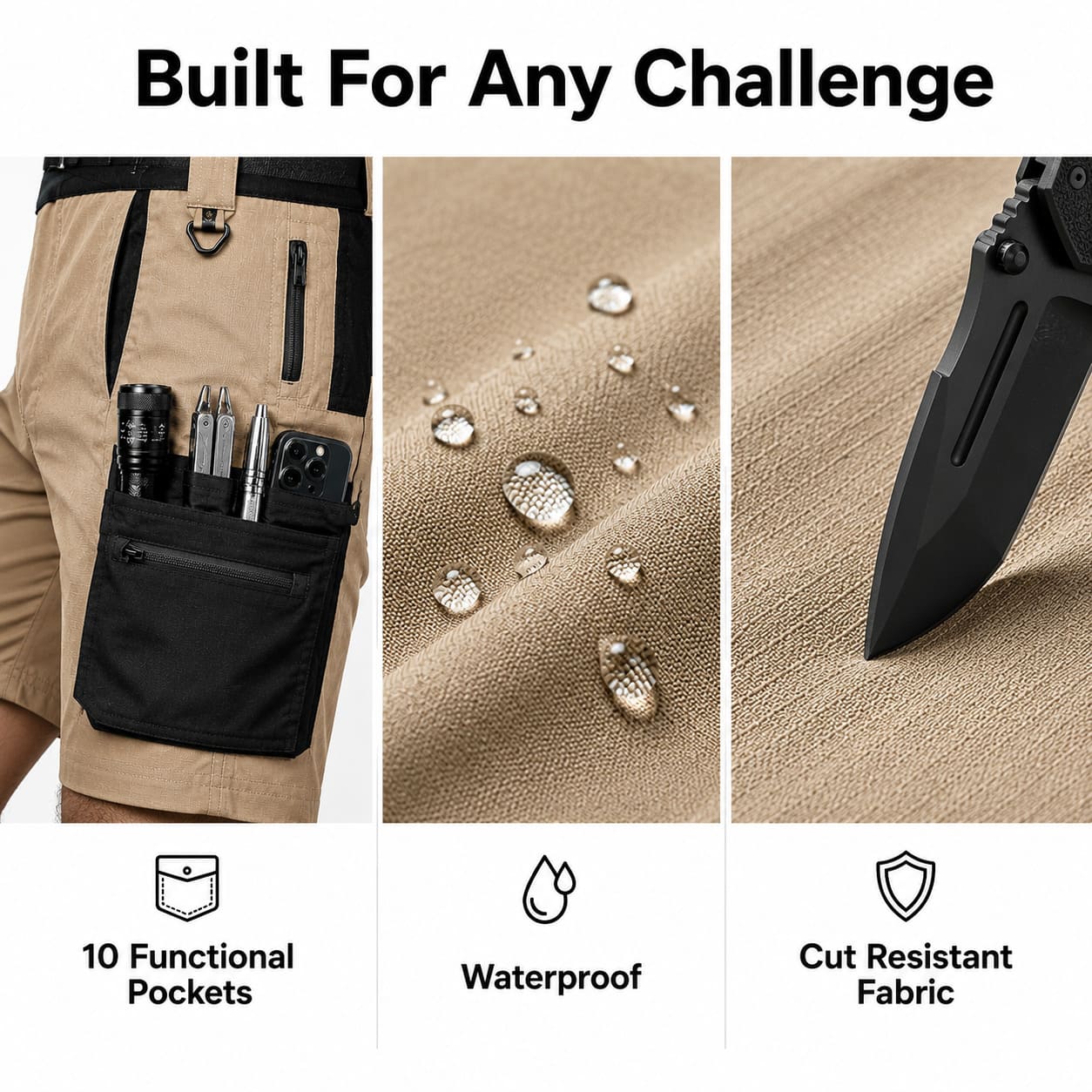 DryFlex Tactical Cargo Shorts